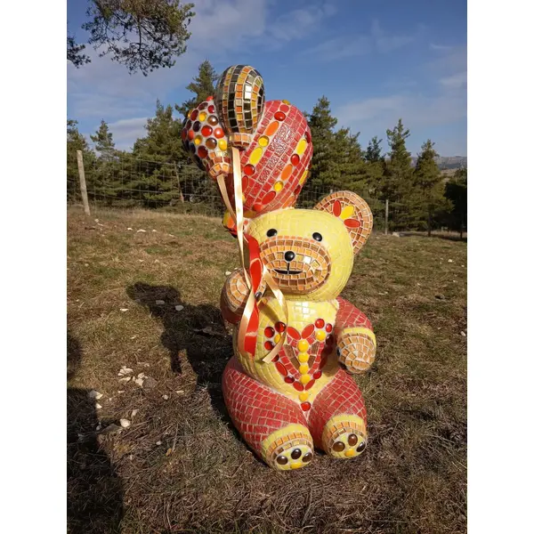 Ourson en mosaïque/sculpture en mosaïque/sculpture extérieur