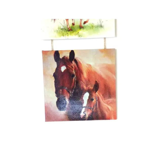 Decoration murale tableaux a suspendre chevaux
