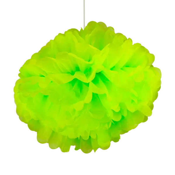 Suspension Pompons En Papier Vert 50 Cm x2 - Skylantern.Fr