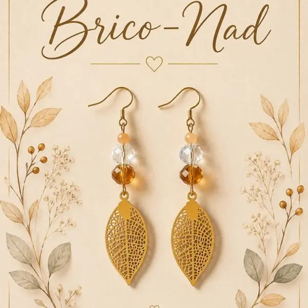 Boucle d'oreilles feuille