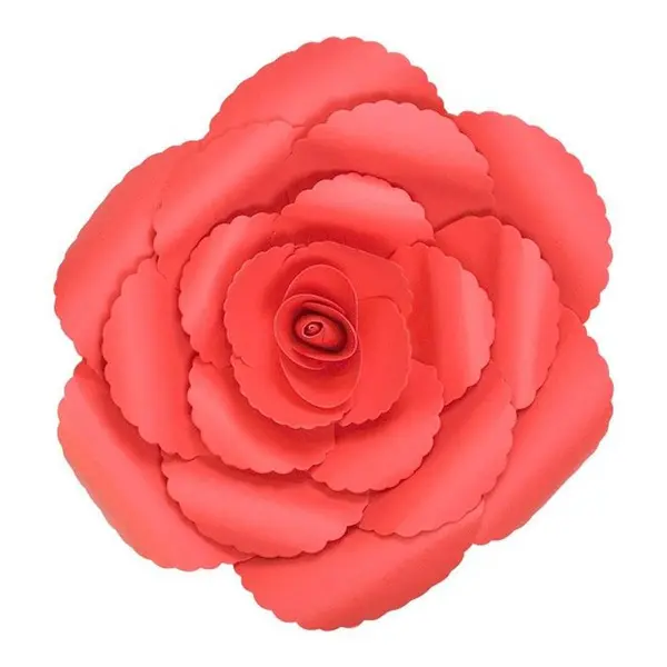 Fleur En Papier Rose Ancienne Rouge 30 cm - SkyLantern.fr
