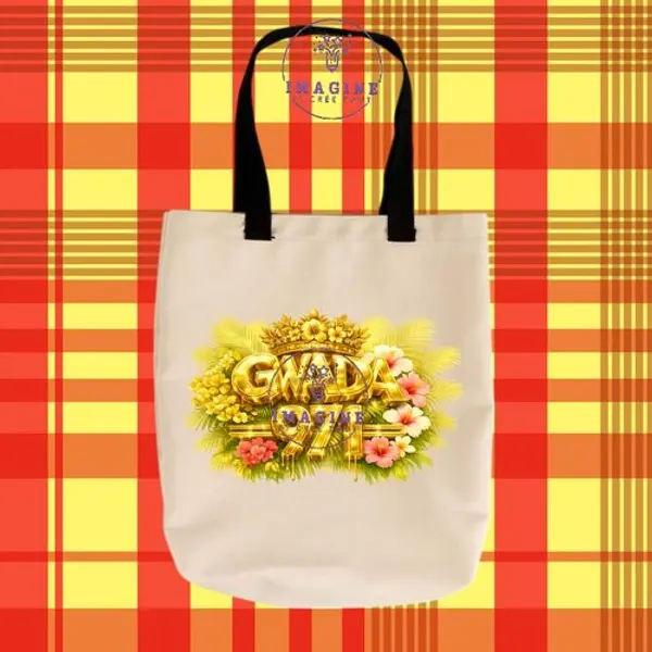 Tote bag taille m - sublimation - impression infusible ink - gwada, guadeloupe, 971