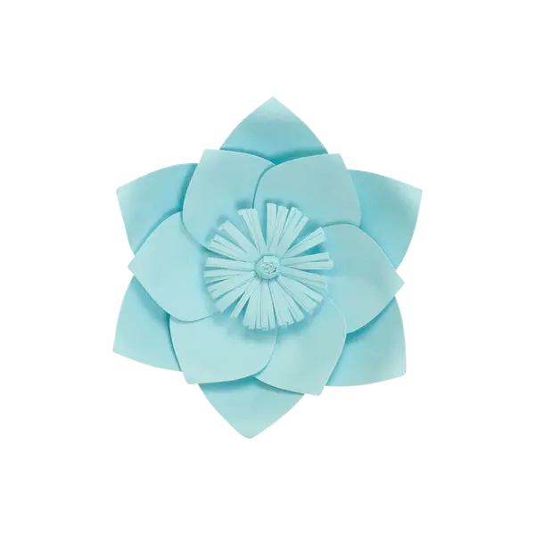 Fleur En Papier Clématite Turquoise 20 cm - SkyLantern.fr