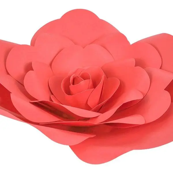 Fleur En Papier Rose Rouge 30 cm - SkyLantern.fr