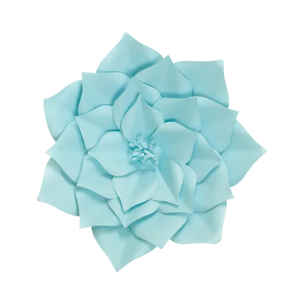 Fleur En Papier Gardénia Turquoise 30 cm - SkyLantern.fr