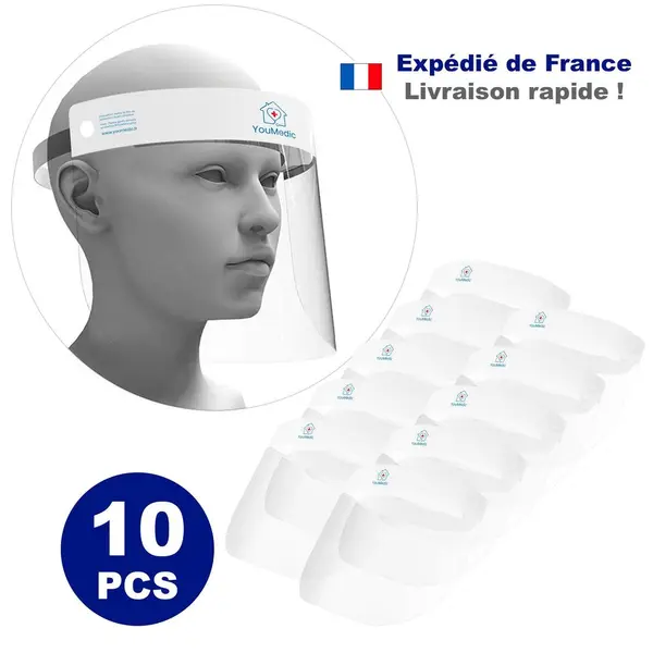 Lot de 10 Visiere de Protection Transparente - SkyLantern.fr