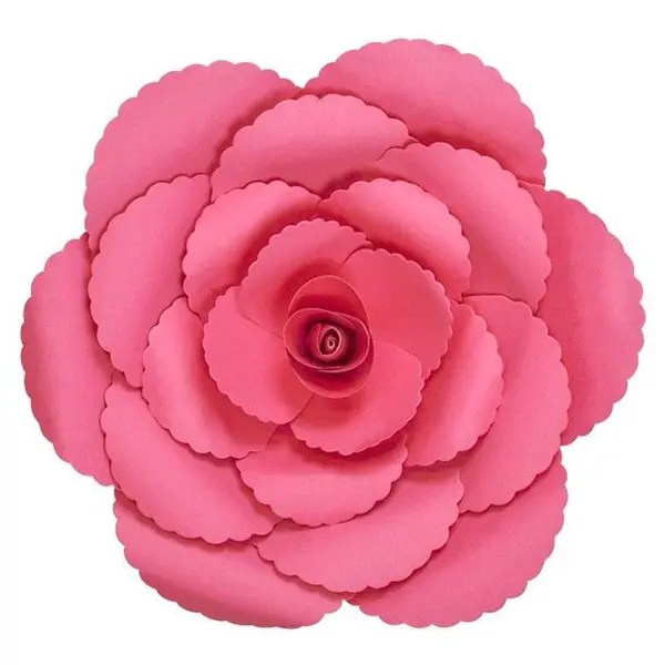 Fleur En Papier Rose Ancienne Fuchsia 30 cm - SkyLantern.fr