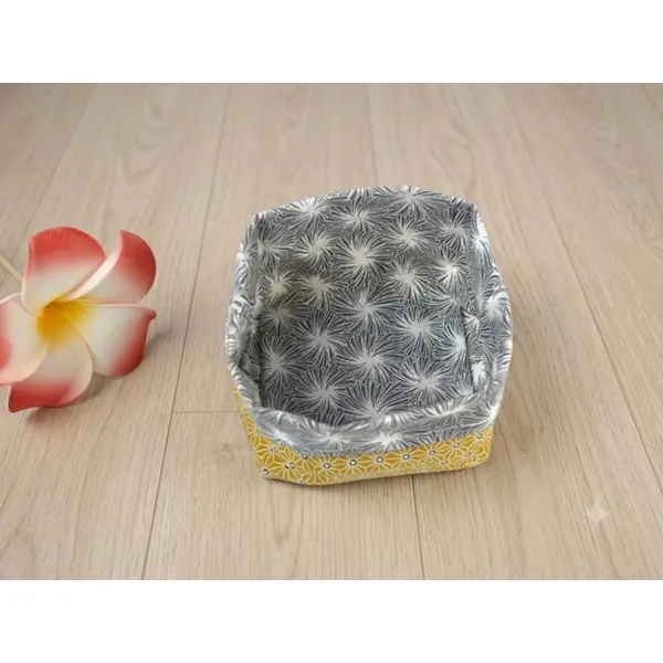10 lingettes en coton et éponge de bambou + son panier de rangement