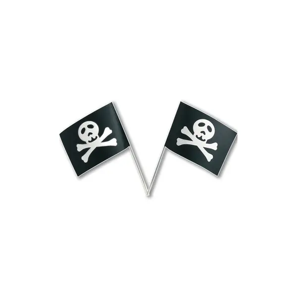 Lot de drapeaux tête de mort en papier