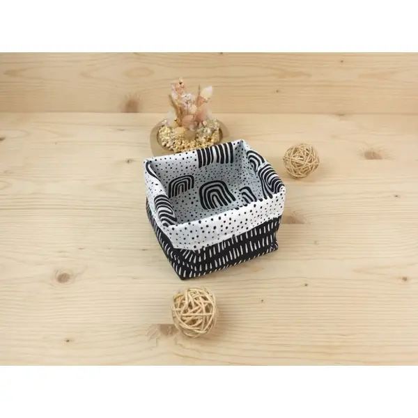 10 lingettes en coton et éponge de bambou + son panier de rangement
