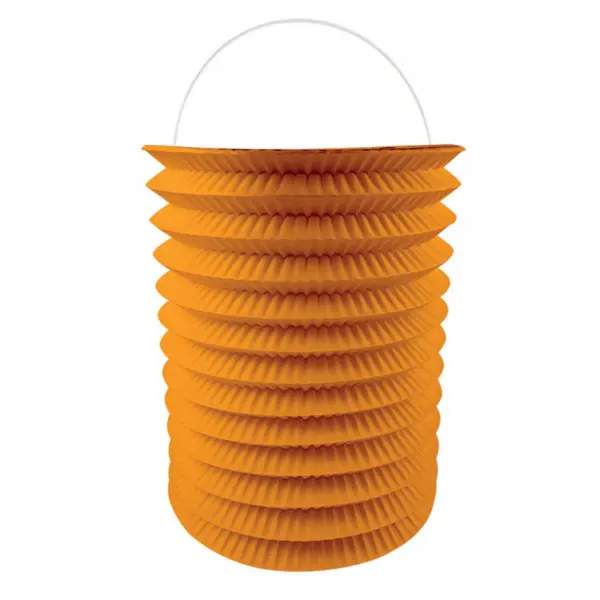 12 Lampions en papier orange - 16 cm