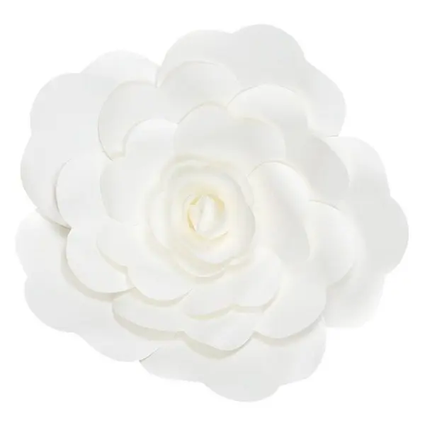 Fleur En Papier Rose Blanc 30 cm - SkyLantern.fr