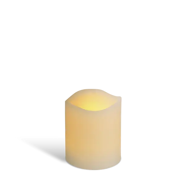 Bougie a LED Ivoire Vagues 7,5 cm
