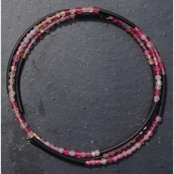 Collier perles murano, lampwork, cl.1047