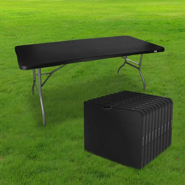Lot de 10 Tables Pliantes professionnelles 180 x 74 cm Noir
