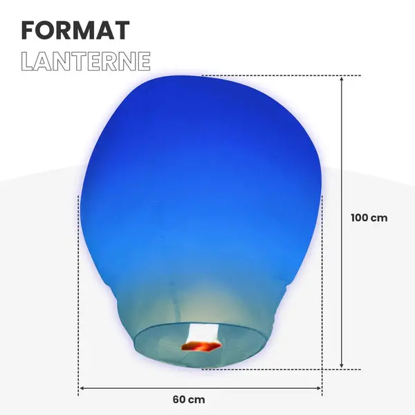 Pack Lanternes Chinoises Bleu Roi X20 - Skylantern.Fr