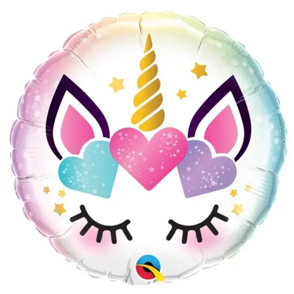 Ballon aluminium licorne - 45cm