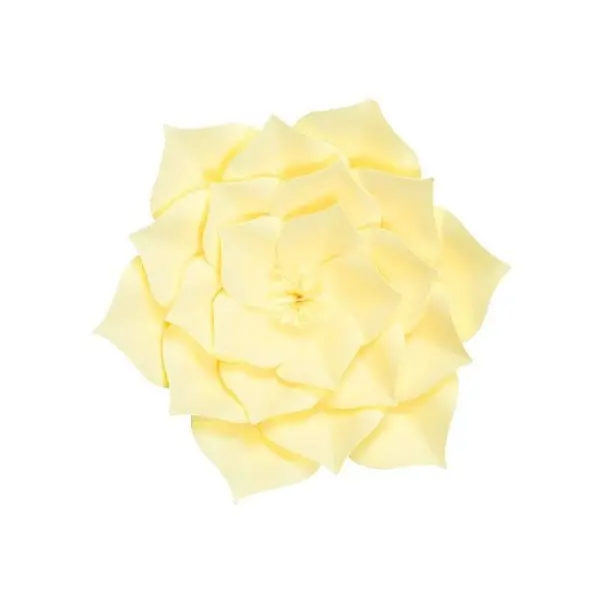 Fleur En Papier Gardénia Jaune Pâle 20 cm - SkyLantern.fr