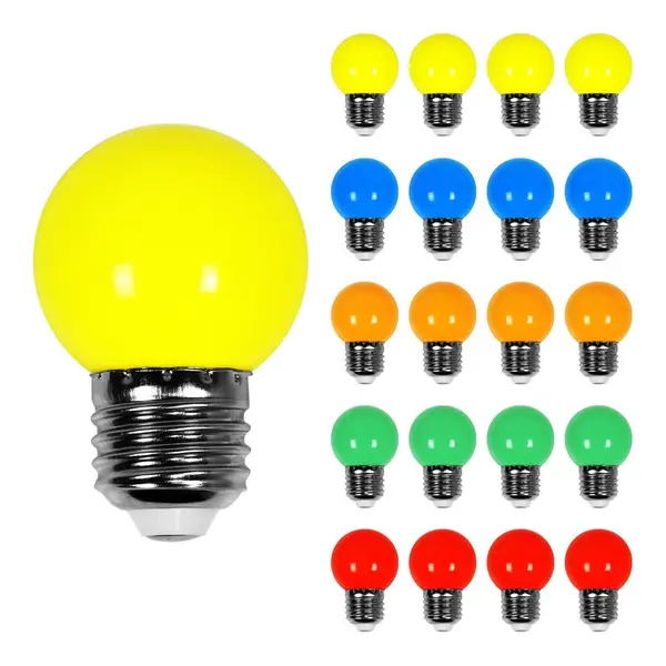 Ampoules guirlande guinguette led e27 plusieurs couleurs