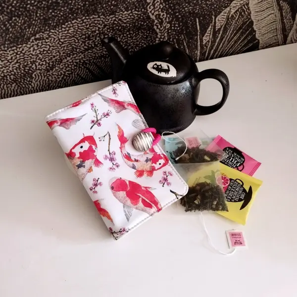 Pochette à thés - motifs poissons japonais