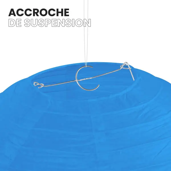 Suspension Boule Papier Couleur Bleu Roi 40 Cm - Skylantern.Fr