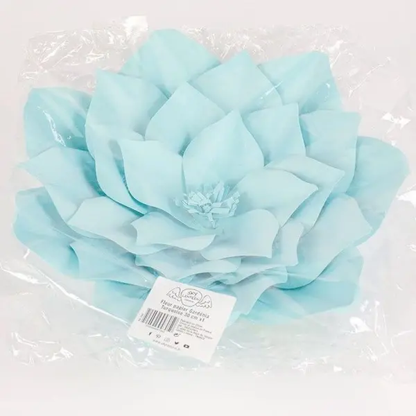 Fleur En Papier Gardénia Turquoise 30 cm - SkyLantern.fr