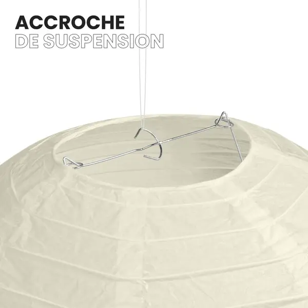Lot de 12 Boules Japonaises Ivoire 50 cm - SkyLantern.fr