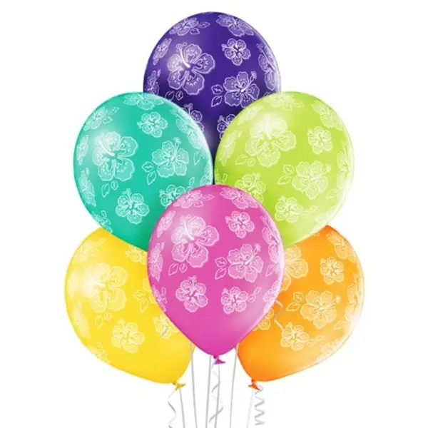 6 ballons Hibiscus