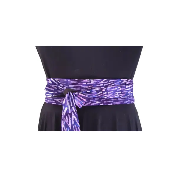 Ceinture obi bleu violet tissu teinture tissu batik ceinture japonaise ceinture à nouer