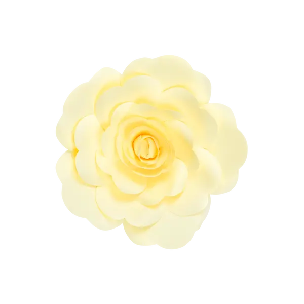 Fleur En Papier Rose Jaune Pâle 20 cm - SkyLantern.fr