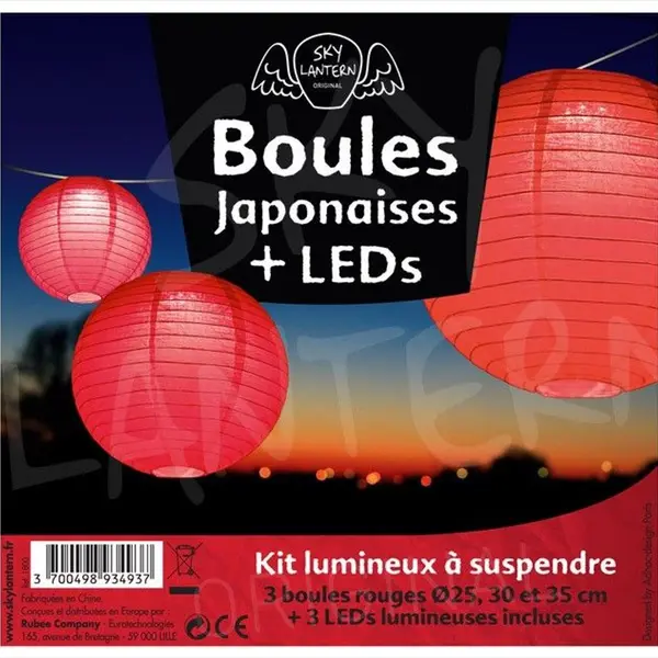 Lampion Lampe Led Rouge - SkyLantern.fr