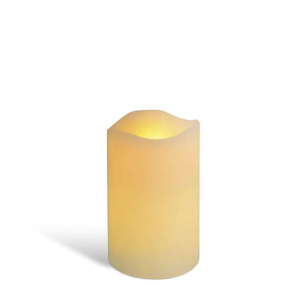 Bougie lumière led ivoire vagues hauteur 10cm - SkyLantern.fr