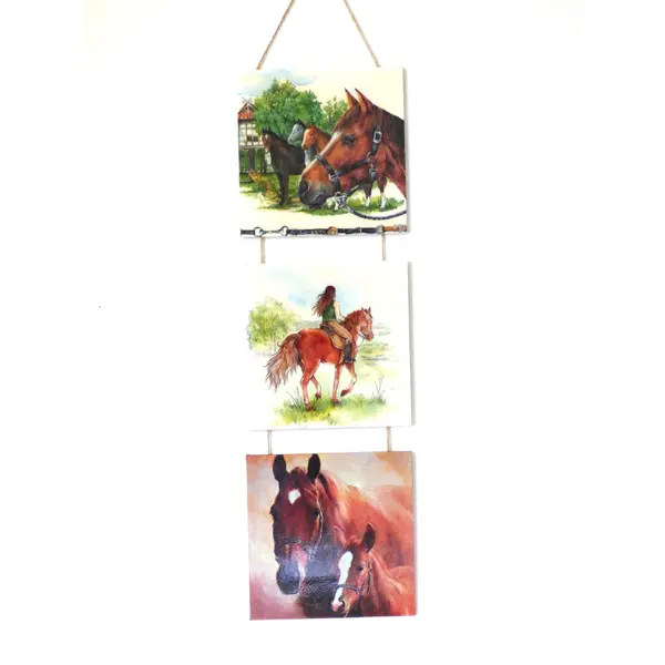 Decoration murale tableaux a suspendre chevaux