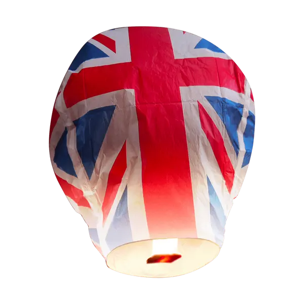 Lanterne volante Union Jack et drapeau anglais - SkyLantern.fr