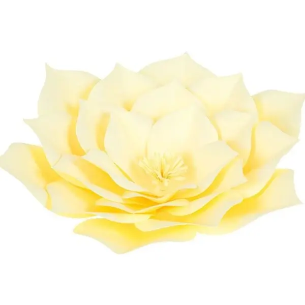 Fleur En Papier Gardénia Jaune Pâle 20 cm - SkyLantern.fr