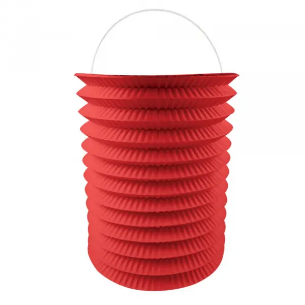 12 Lampions en papier rouge - 16 cm