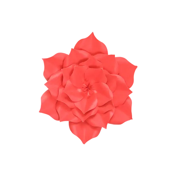 Fleur En Papier Gardénia Rouge 20 cm - SkyLantern.fr