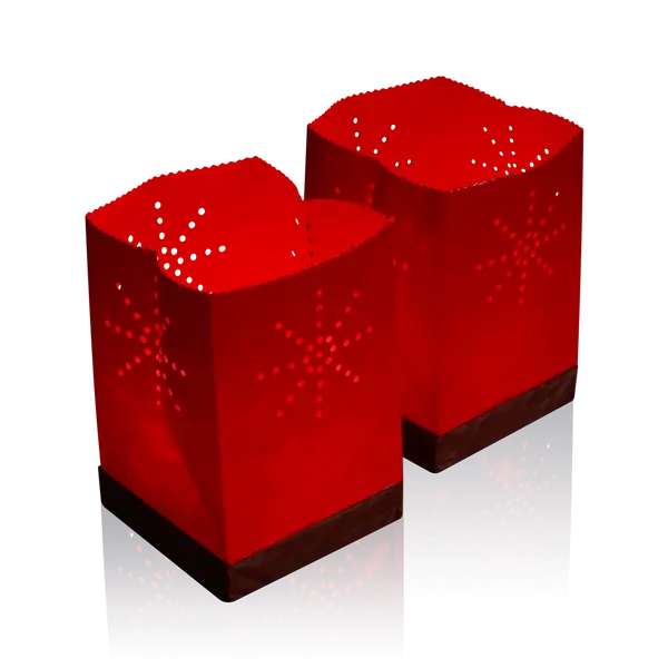Lot de 2 Lanternes flottantes Rouges - 15cm - Skylantern.fr