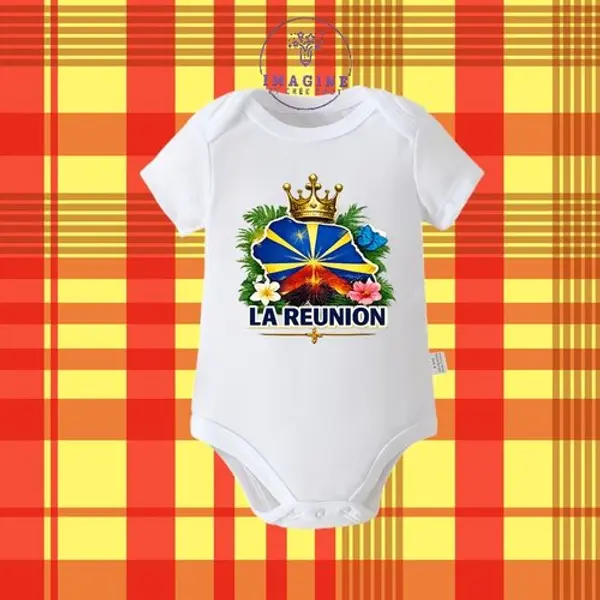 Body - bébé - baby - sublimation - impression infusible ink - île de la réunion - 974 - paille en queue