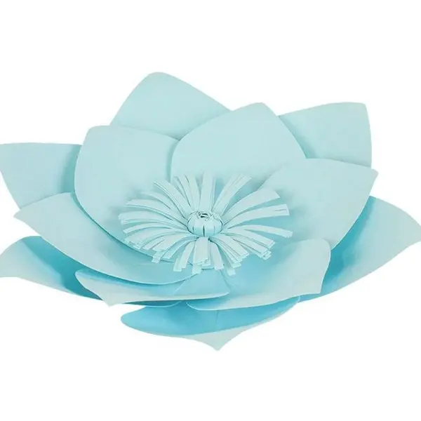Fleur En Papier Clématite Turquoise 20 cm - SkyLantern.fr