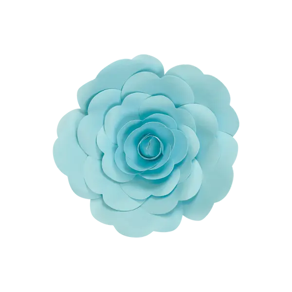 Fleur En Papier Rose Turquoise 20 cm - SkyLantern.fr