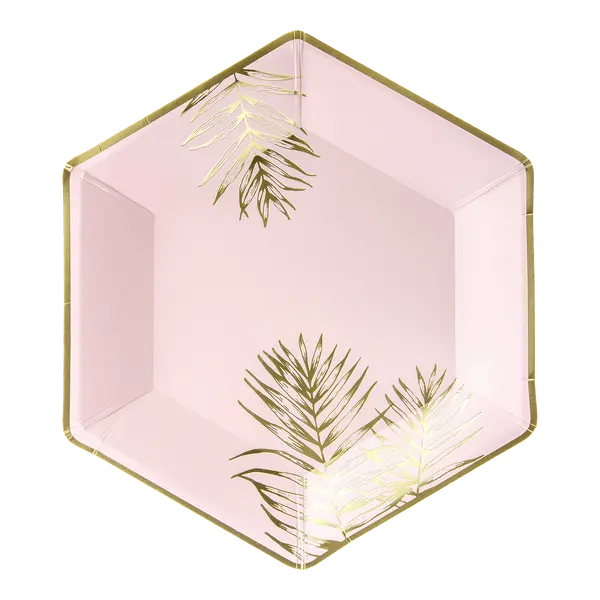 Assiette Palmier Rose - SkyLantern.fr