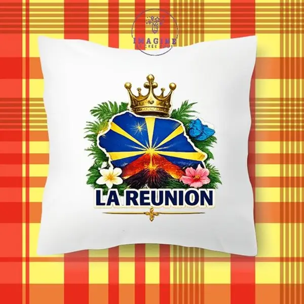 Taie personnalisée - lit - sommeil - sublimation - impression infusible ink - île de la réunion - 974 - paille en queue