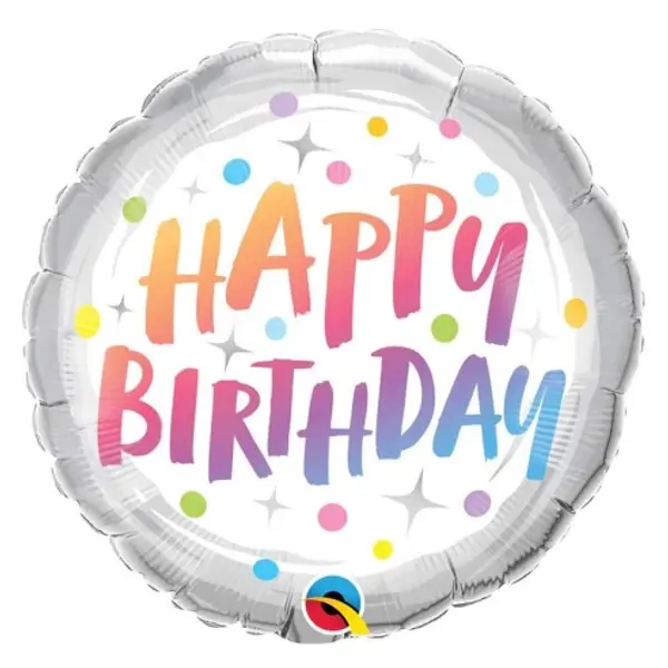 Ballon aluminium Birthday rainbow - 45cm