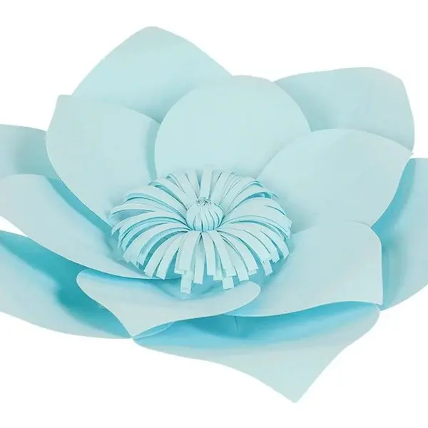 Fleur En Papier Clématite Turquoise 30 cm - SkyLantern.fr