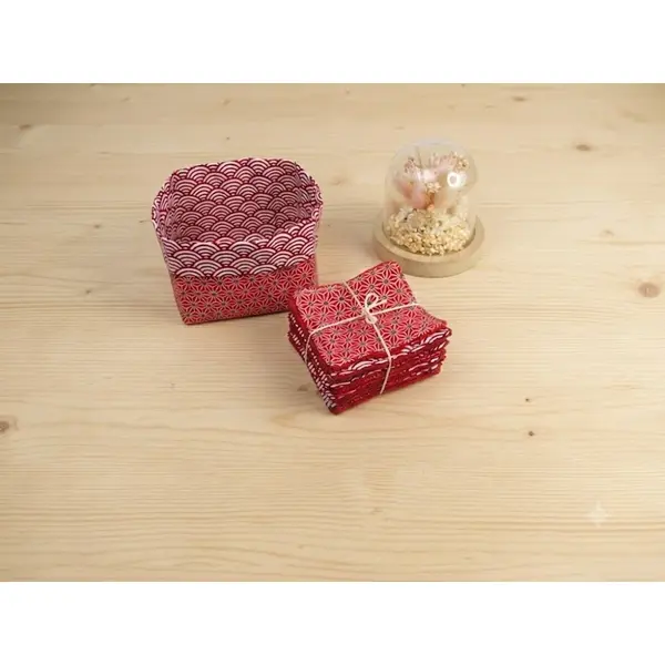 10 lingettes en coton et éponge de bambou + son panier de rangement