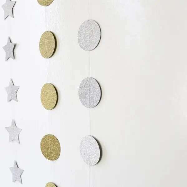 Guirlande Papier Cercles Argent - SkyLantern.fr