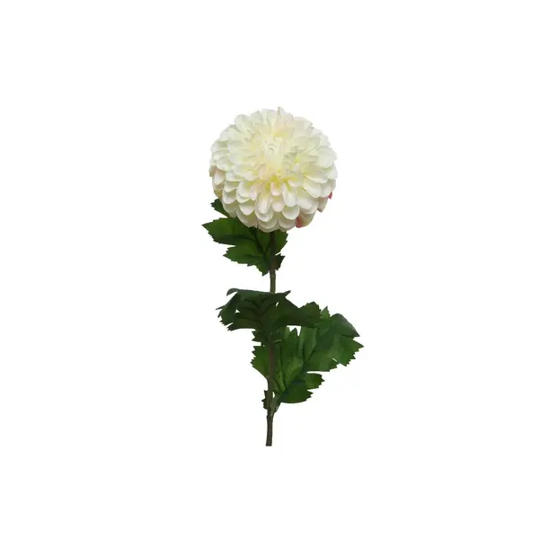 Dahlia artificiel blanc sur tige