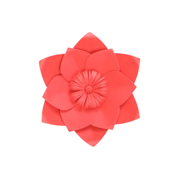 Fleur En Papier Clématite Rouge 20 cm - SkyLantern.fr