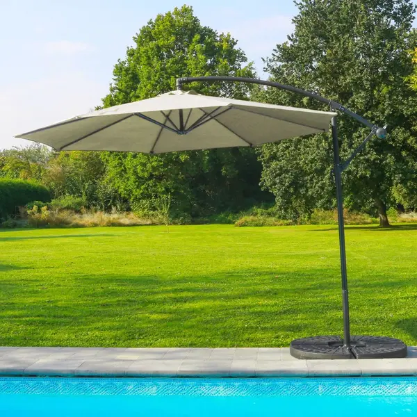 Parasol Déporté Octogonal Beige Waterproof - SkyLantern.fr